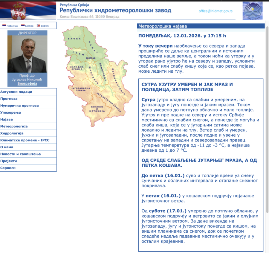 Novo upozorenje nije naivno: Večeras preti ledena kiša, obratite pažnju!