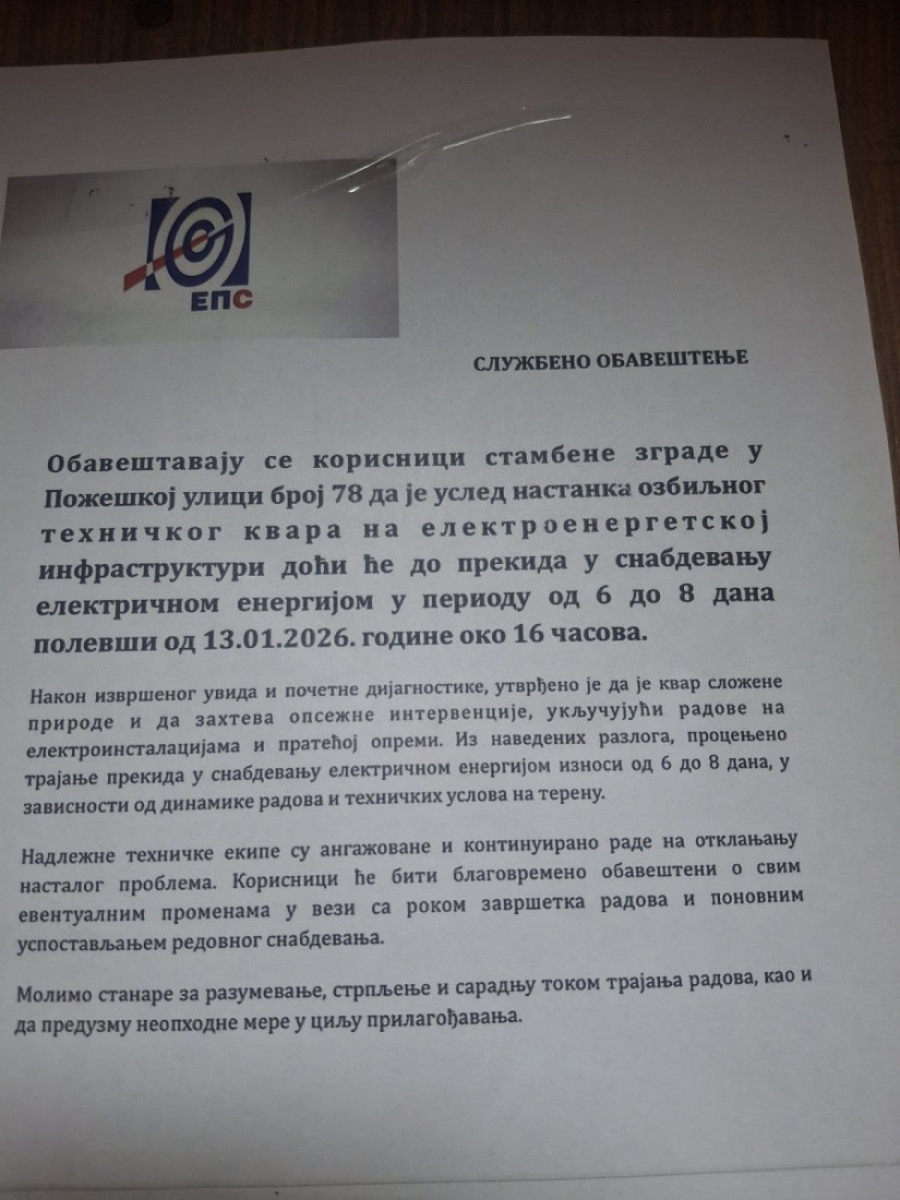 Upozorenje za one koji žive na Banovom brdu: Hitno se oglasili iz Elektrodistribucije