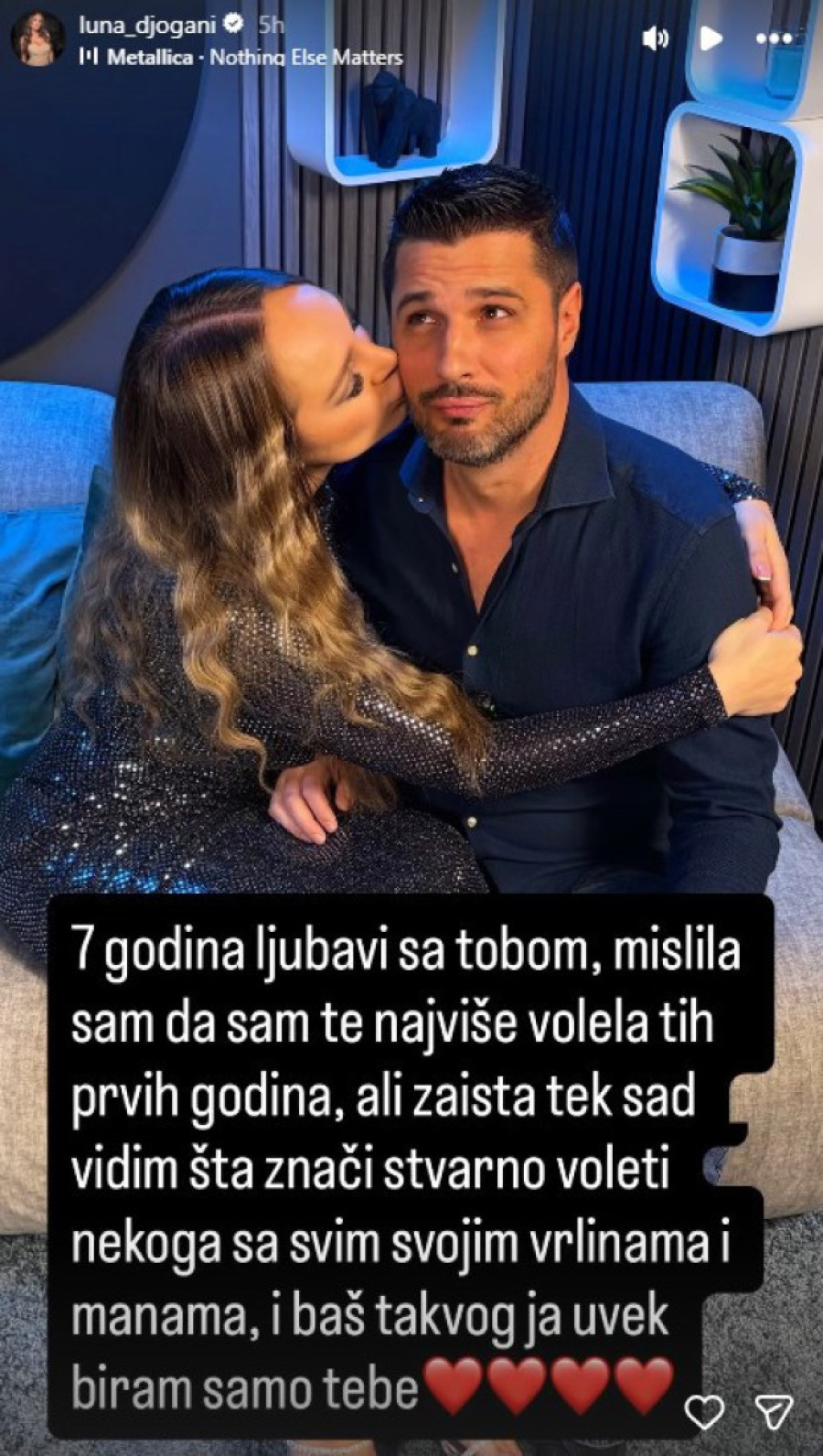 "Mislila sam da sam te najviše volela..." Poruka Lune Đogani o kojoj se priča (FOTO)