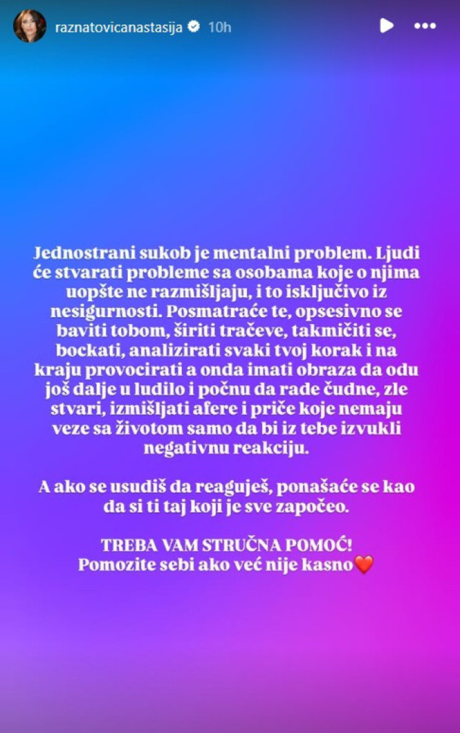 I Ceca je podržala! Anastasija Ražnatović se oglasila oštrom porukom: "Treba vam stručna pomoć!"