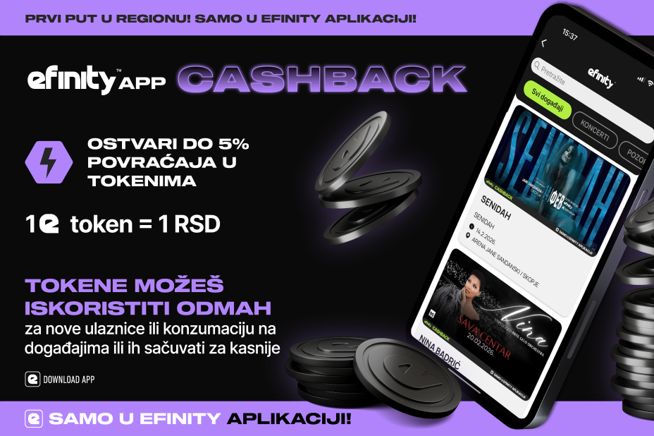 eFinity postavlja standarde: Cashback koji donosi više od ulaznice