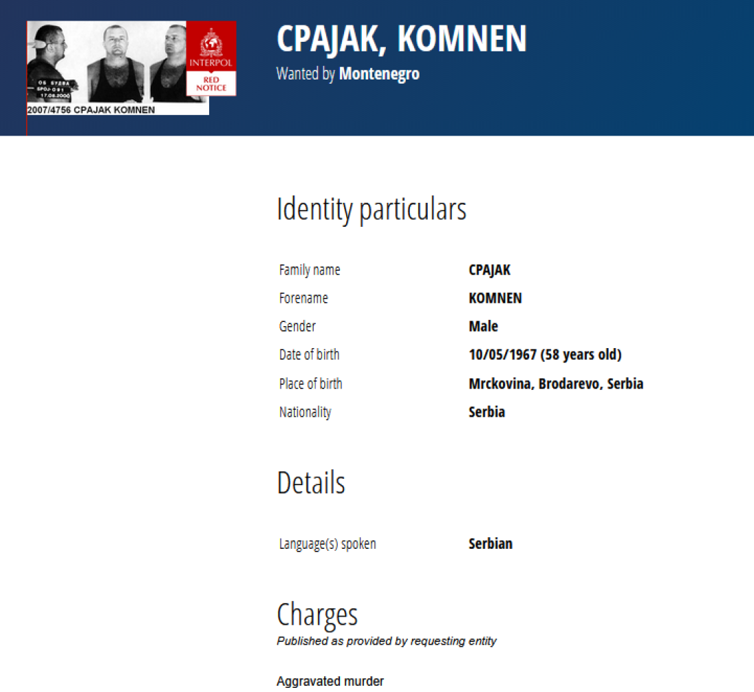 Ovo je najtraženiji Srbin: Bio je kockar i diler, već 19 godina zaboravljen na crvenoj poternici Interpola