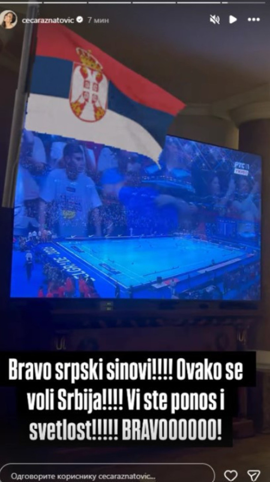 "Bravo srpski sinovi, vi ste ponos!" Ceca čestitala vaterpolistima na osvojenom zlatu!
