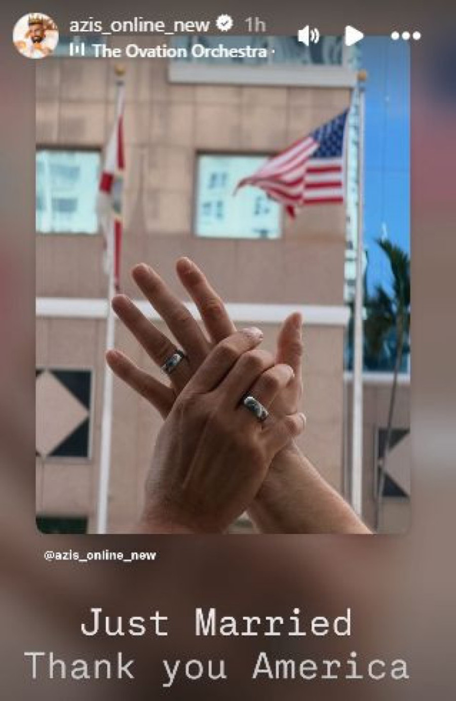 Dan posle venčanja, Azis objavio fotku svog muža: "Pripadam tebi" (FOTO)