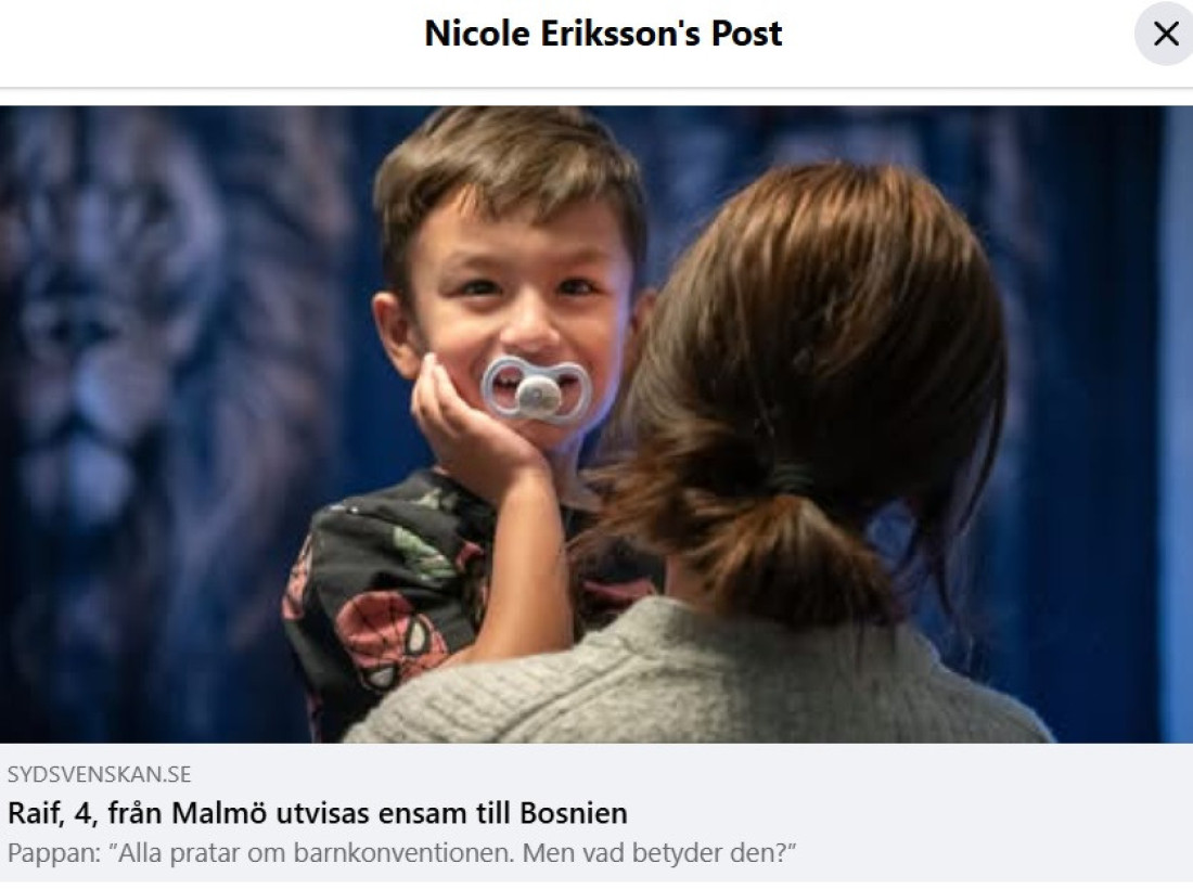 Skandal: Dete sa autizmom deportovano iz Švedske u BiH, majka ostala sa drugim detetom! (FOTO)