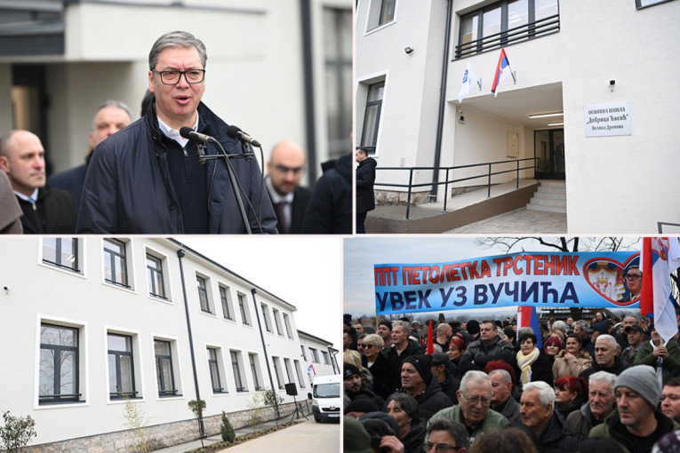 Vučić u rekonstruisanoj školi u Velikoj Drenovi: "Vaše najveće bogatstvo uvek u životu biće vaše znanje"