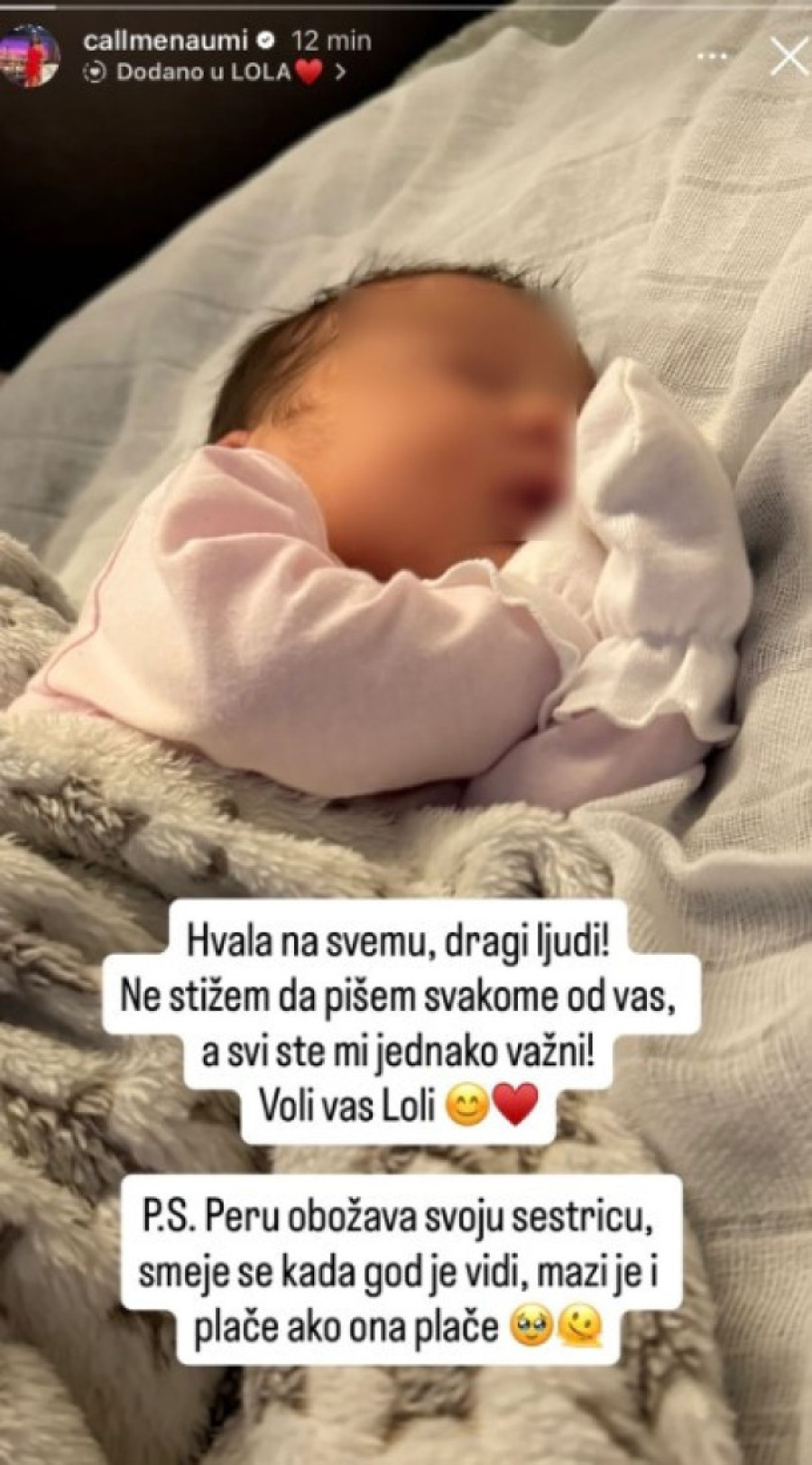 Mina Amidžić prvi put pokazala ćerku: "Perun obožava sestru, plače ako ona plače (FOTO)