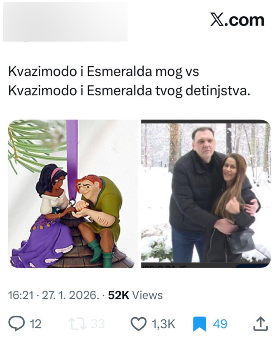 "Kasper mog detinjstva, Kasper tvog detinjstva" Mina Kostić i njen verenik na udaru tviteraša! (FOTO)