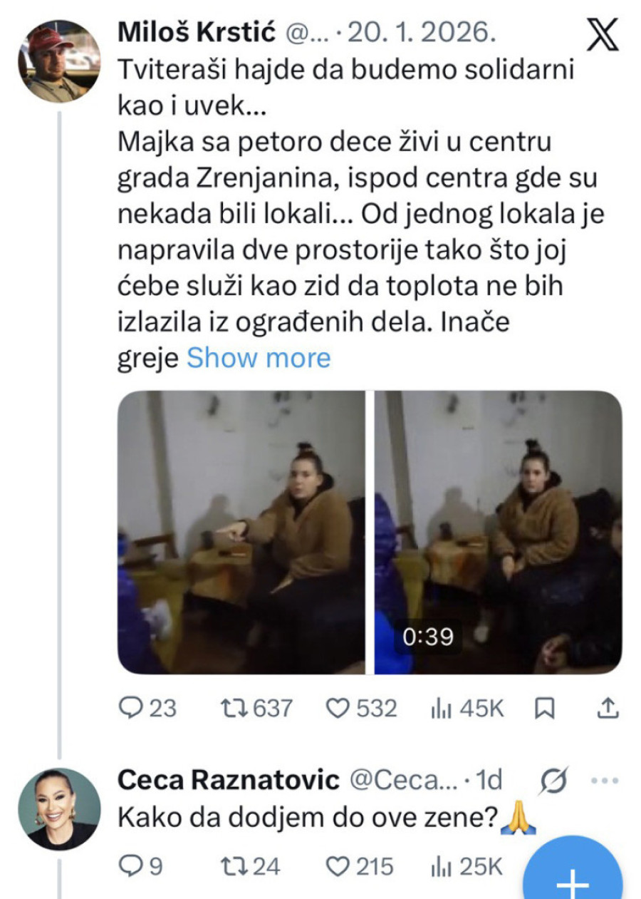 Ceca pomaže samohranoj majci sa petoro dece! Žive u nehumanim uslovima, pevačica odmah sve preduzela (FOTO/VIDEO)