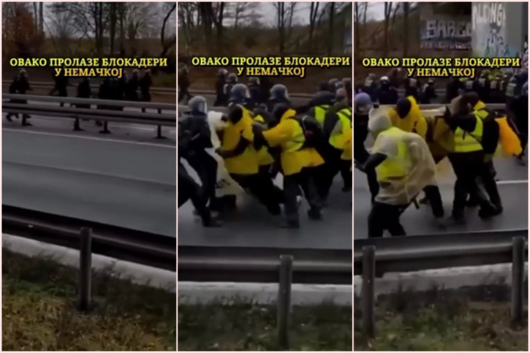 Snimak koji je razotkrio sve! U Nemačkoj tuku blokadere, u Srbiji im sve dozvoljeno (VIDEO)