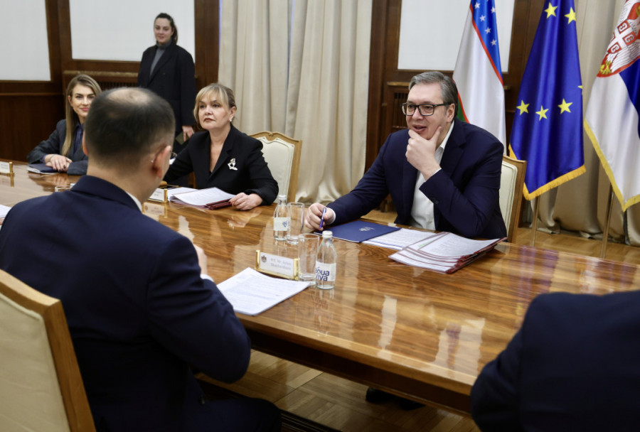 "Srbija pridaje veliki značaj partnerstvu sa Uzbekistanom": Srdačan susret Vučića sa Ojbekom Šahavdinovim