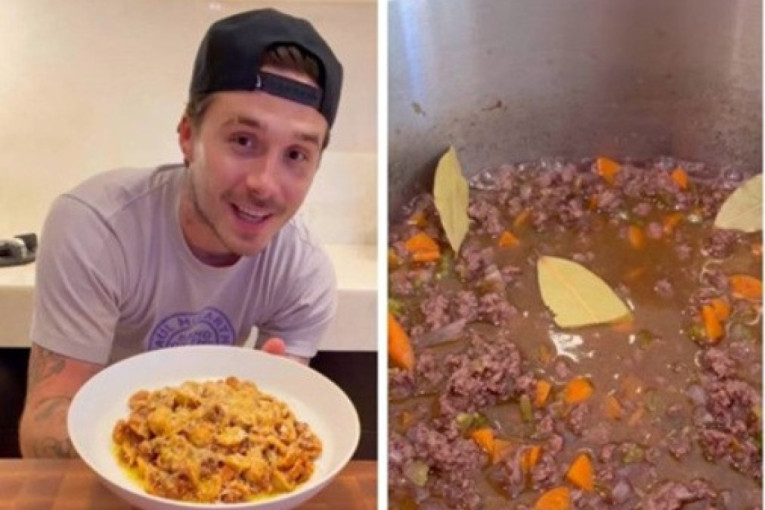 Bruklin Bekam napravio bolonjeze i ponovo izazvao haos na mrežama: „Jedan Italijan je umro zbog ovoga" (VIDEO)