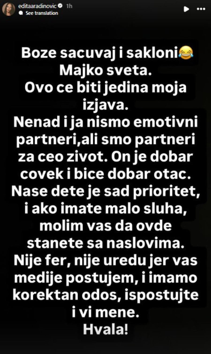 Edita se oglasila o raskidu sa Nenadom Stevićem: Naše dete je sad prioritet! (FOTO)