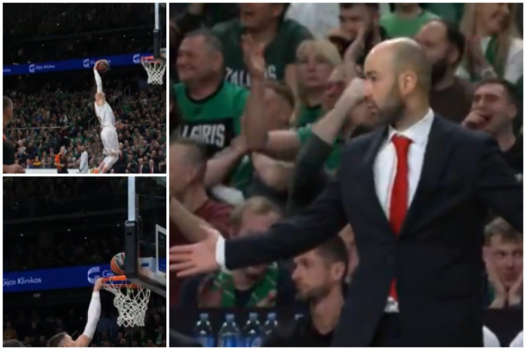 Nedović hteo da zakuca, promašio, njegov trener je pobesneo, pa i ostao u neverici (VIDEO)