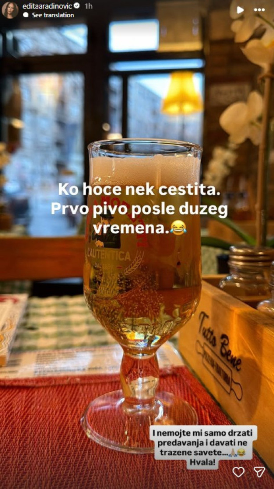 Trudna Edita pije pivo: Poslala i jasnu poruku hejterima! (FOTO)