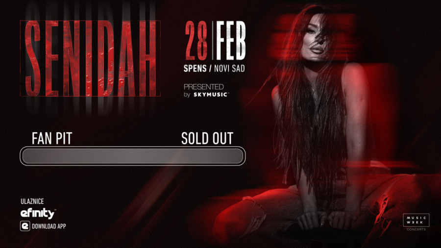 Senidah ruši sve rekorde! Fan Pit u Novom Sadu rasprodat - publika traži nove datume, najavljuje se spektakl svetskog ranga