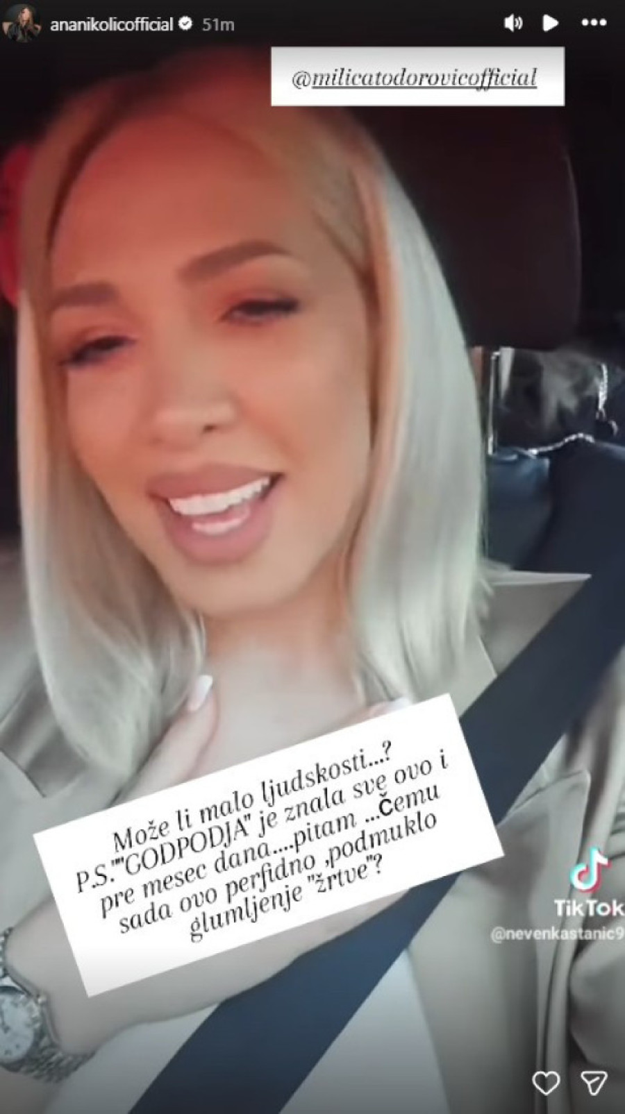 "Čemu sada ovo podmuklo glumljenje žrtve?" Ana Nikolić se oglasila o Todorovićkinoj drami! (FOTO)