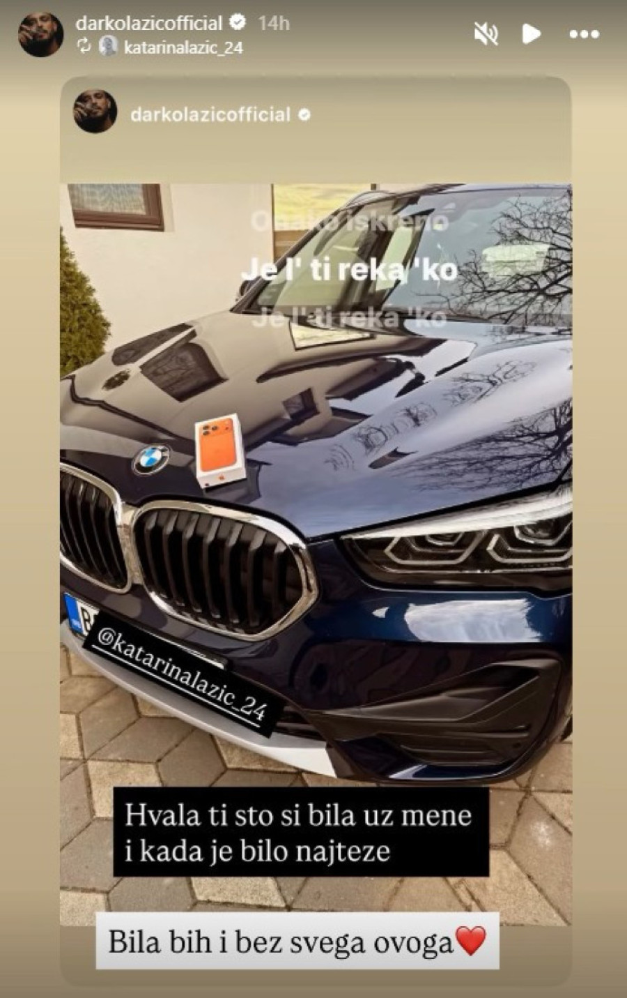 Darko Lazić kupio supruzi skupoceni automobil: Na haubi još jedan poklon! (FOTO)