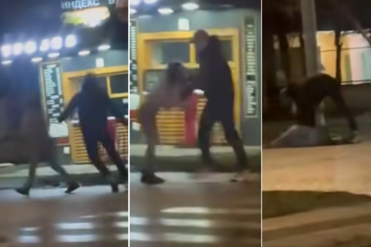 UZNEMIRUJUĆ SNIMAK Golman iz Kikinde šutirao ženu kao loptu: Molila ga da stane, on je tukao nasred ulice