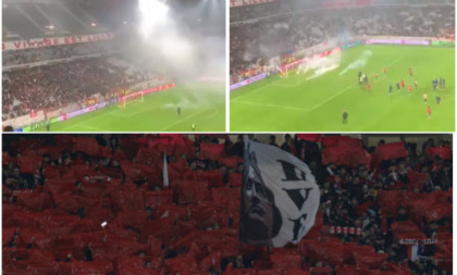 Navijačima Lila prekipelo: Posle novog poraza od Zvezde, bakljama gađali fudbalere (VIDEO)