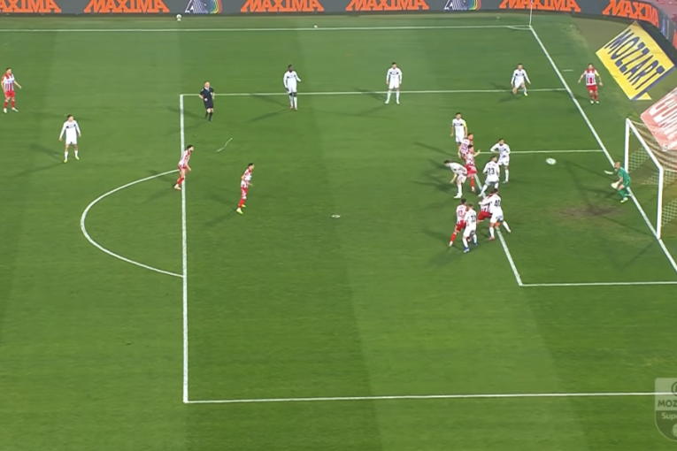 Zvezda dala gol u poslenjoj sekundi prvog poluvremena! Milošević dva puta sačuvao Partizan, sada nije mogao ništa! (VIDEO)