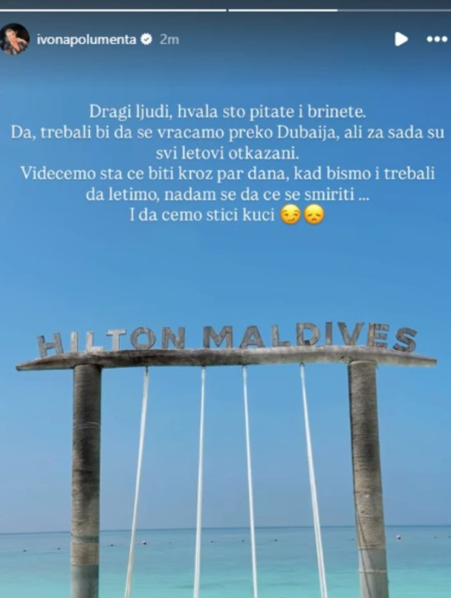 Pevač s trudnom ženom zarobljen na Maldivima: "Nadam se da ćemo stići kući" (FOTO)