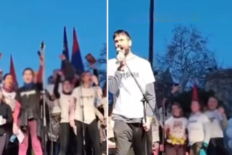 Blokadersko ludilo u Nišu: "Pumpamo!" odzvanjalo gradom, pijani govornik predvodio haos (VIDEO)