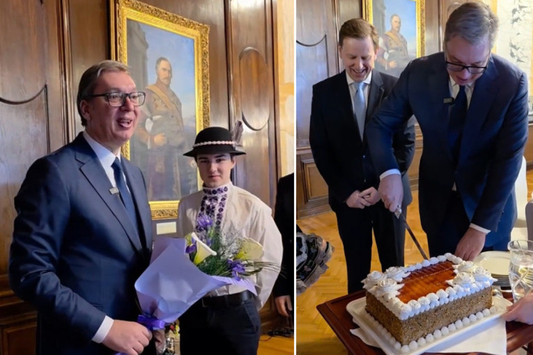 Ambasador Slovačke posetio Vučića za rođendan! Doneo Tokaj vino i Doboš tortu (VIDEO)