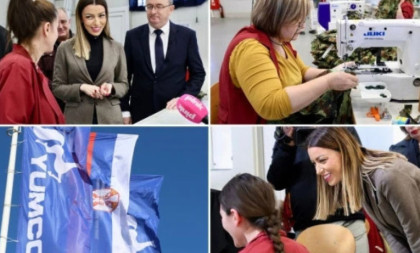 Ispunjeno obećanje predsednika! 1.361 žena dobila po 20.000 dinara, 58 radnica zaposleno u "Jumku" (FOTO)
