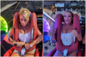 Šta se desi kada u zabavni park odeš sa veeelikim dekolteom? Tri miliona ljudi gleda i ne veruje (VIDEO)