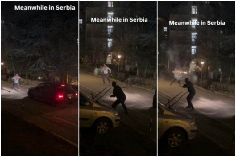Haos na ulicama Beograda! „Mačevali“ se vatrometom nasred ulice! (VIDEO)
