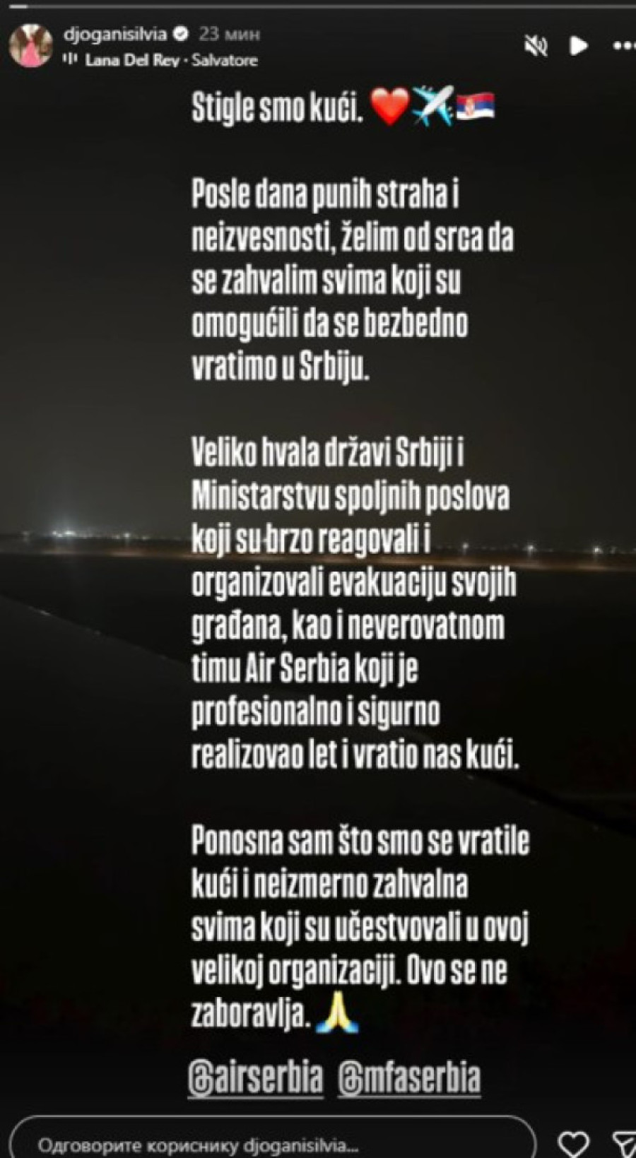 Silvia Đogani uspela da se vrati u Srbiju! "Posle dana punih straha i neizvesnosti..." (FOTO)