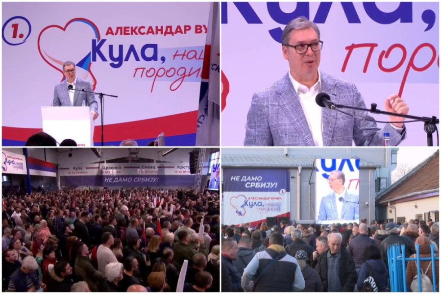 Vučić na mitingu u Sivcu: Odlučujemo o Srbiji, biću zadovoljan samo ako pobedimo u svih 10 opština (FOTO/VIDEO)