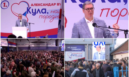 Vučić na mitingu u Sivcu: Odlučujemo o Srbiji, biću zadovoljan samo ako pobedimo u svih 10 opština (FOTO/VIDEO)
