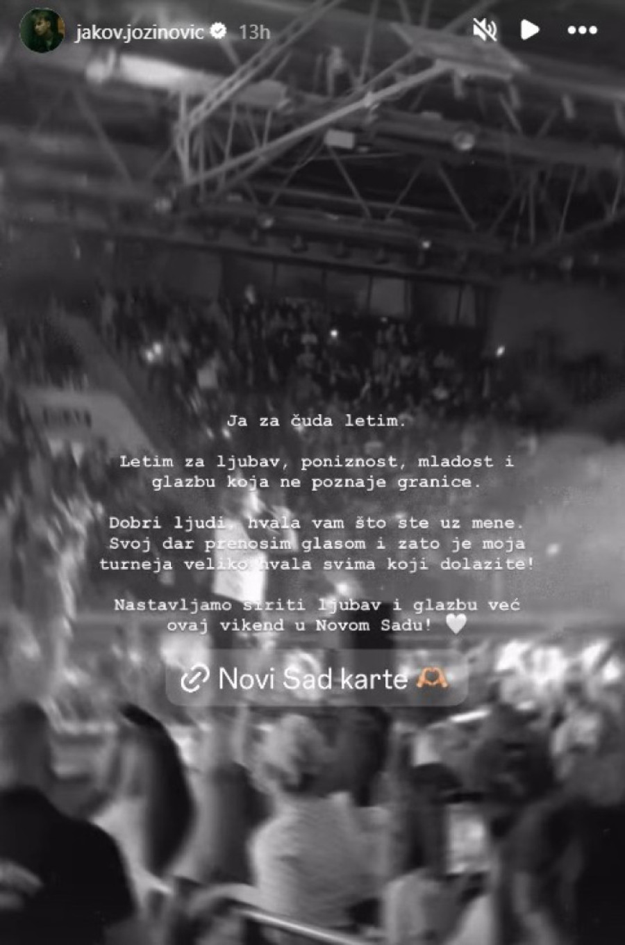 Jakov Jozinović se oglasio nakon što je Cetinski otkazao koncert: "Nastavljamo širiti ljubav"