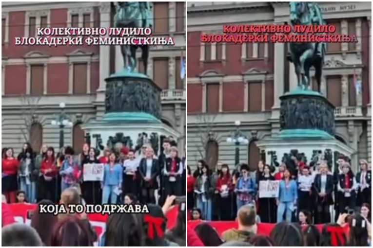 Kolektivno ludilo blokaderki feministkinja: Dan žena pretvorili u politički performans (VIDEO)