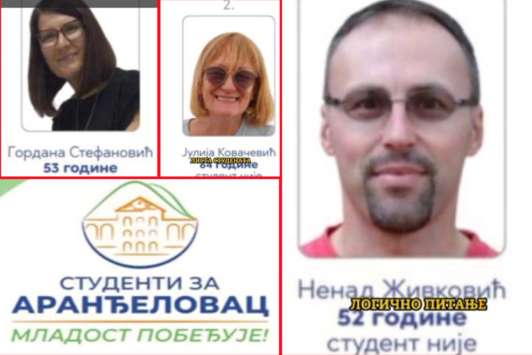 Studenti ili penzioneri? Studentska lista za Aranđelovac zaprepastila javnost (VIDEO)