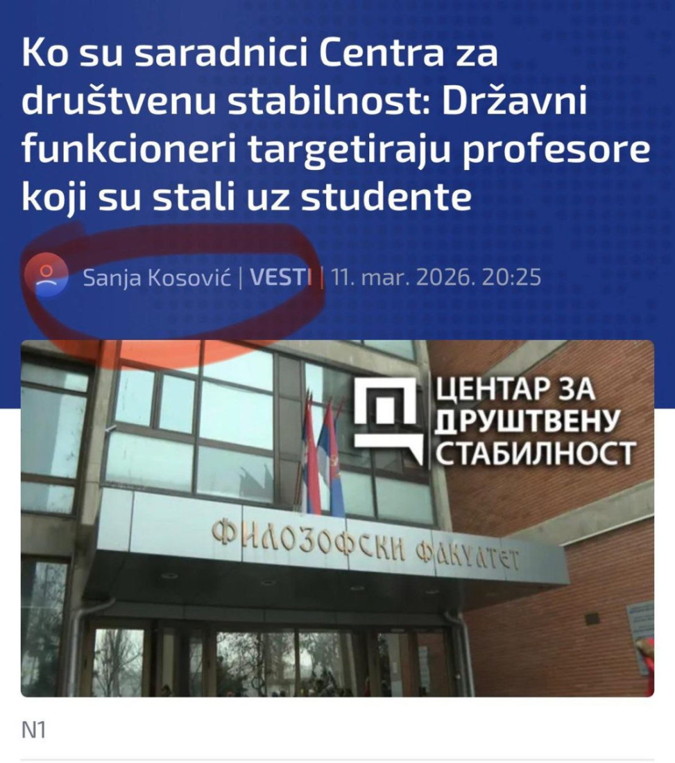 Dinkovo čedo na delu! Saznajte kako Sanja Kosović od Autonomije do N1 širi laži (FOTO)