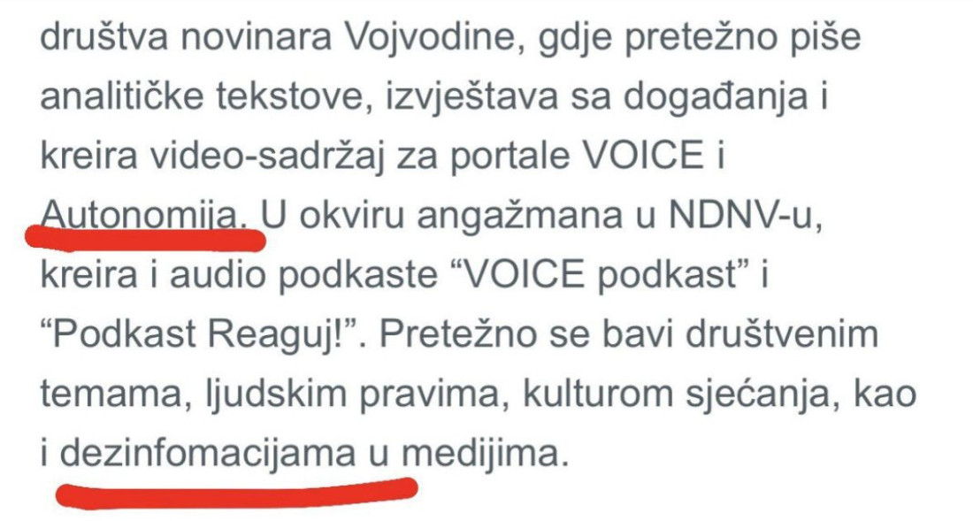 Dinkovo čedo na delu! Saznajte kako Sanja Kosović od Autonomije do N1 širi laži (FOTO)