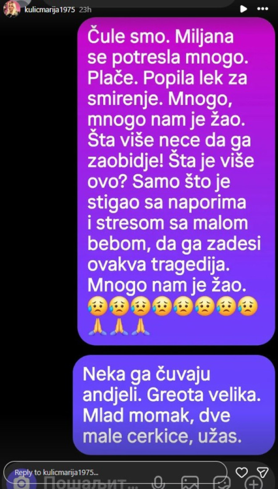 "Neka ga anđeli čuvaju..." Miljana Kulić na lekovima za smirenje zbog smrti Dragana Lazića (FOTO)