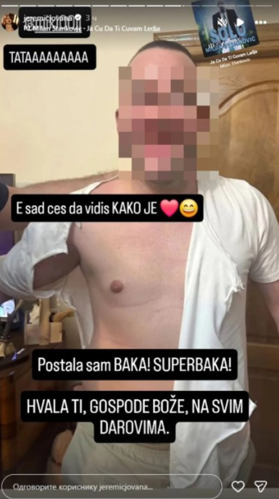 Jovana Jeremić postala baka u 35. godini: Veliko slavlje u porodici! (FOTO)