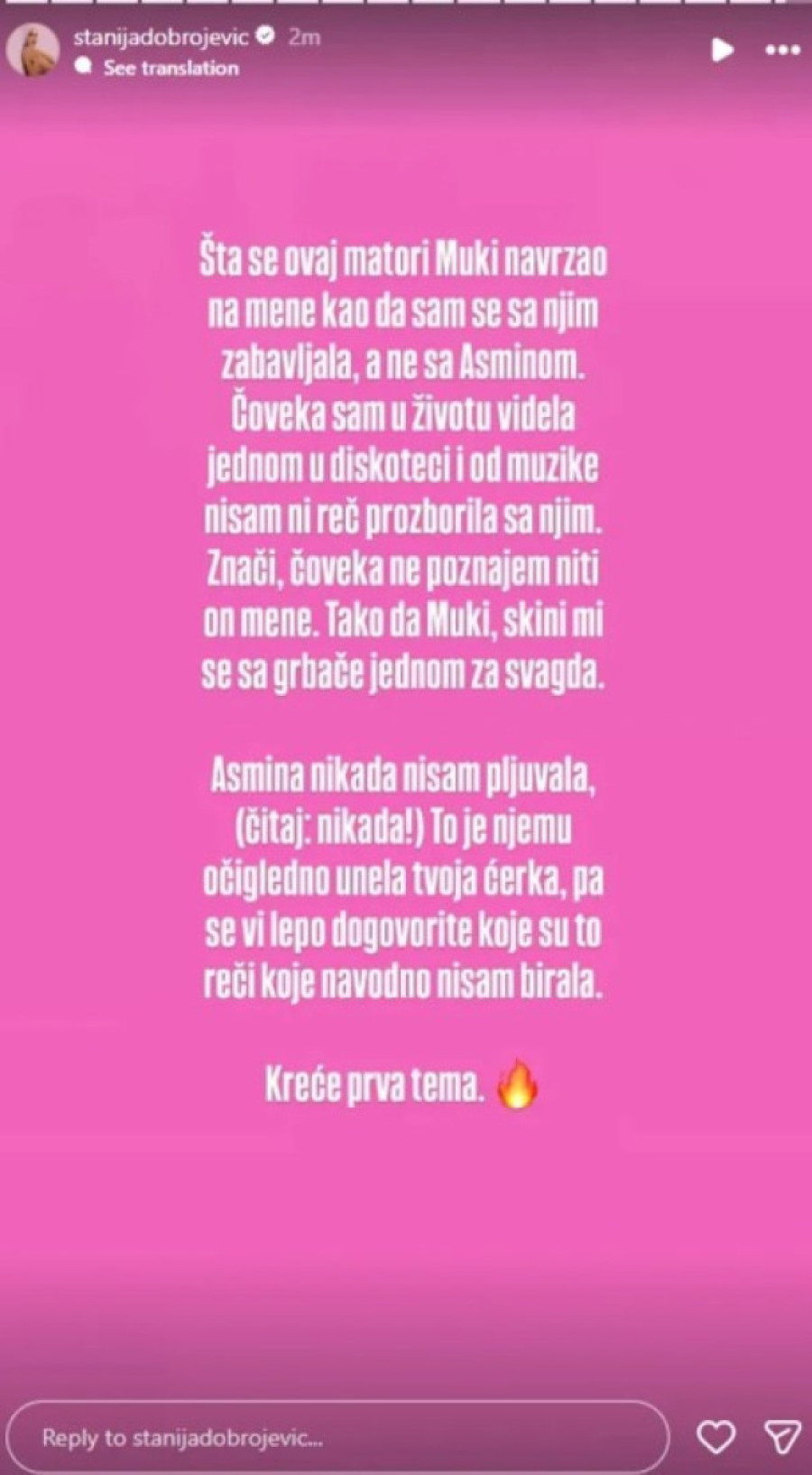 Asminov otac odgovorio na prozivke Stanije Dobrojević: "Ovo je ipak bila moja najlepša snaja!"