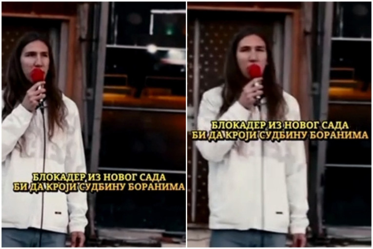 Bruka blokadera u Boru: Student iz Novog Sada drži govor o "našem mestu"