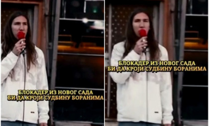 Bruka blokadera u Boru: Student iz Novog Sada drži govor o "našem mestu"