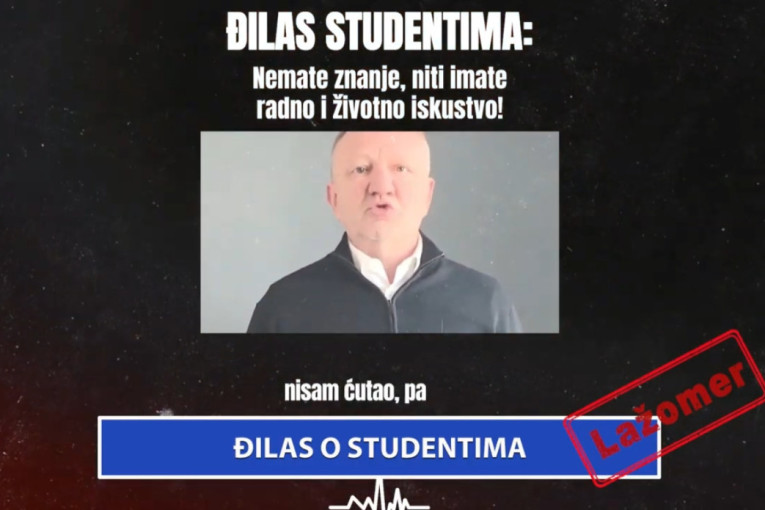Lažomer: Đilas o studentima (VIDEO)