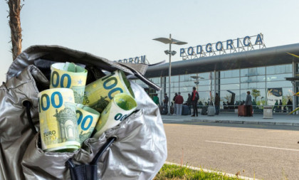Ruskinja uhvaćena na aerodromu u Podgorici: U torbi 33.000 evra, sumnja se na pranje novca