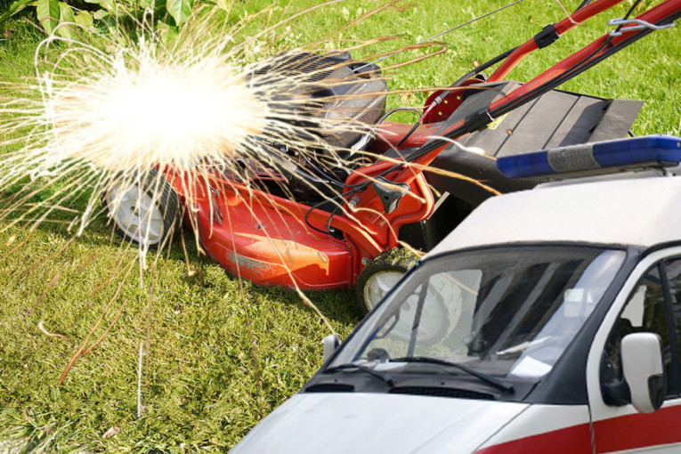 Sekunde užasa: Žena kosila travu, pa joj ispod kosilice eksplodirao "zvončić"