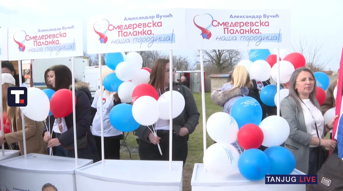 Vučević u selu Kusadak: 29. marta sačuvajmo Smederevsku Palanku, sačuvajmo Srbiju (VIDEO)