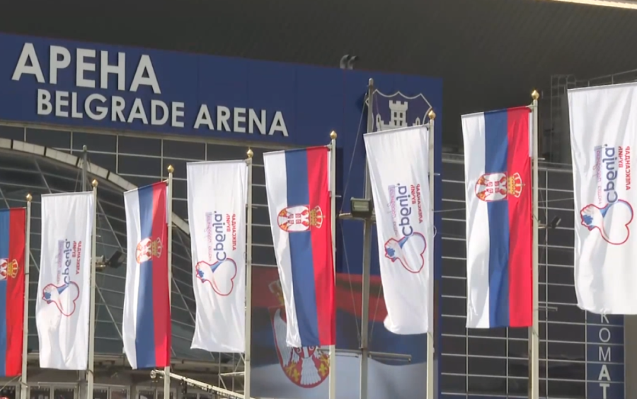 Sve spremno za spektakularan miting SNS-a: Pogledajte kako izgleda prostor ispred Arene (FOTO/VIDEO)