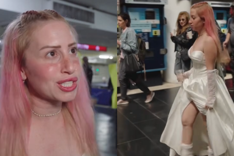 Okolo lete bombe, a ona traži muža: Žena u venčanici u Tel Avivu ide od skloništa do skloništa (VIDEO)